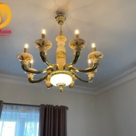 Đèn chùm đồng đá 8235T8 2