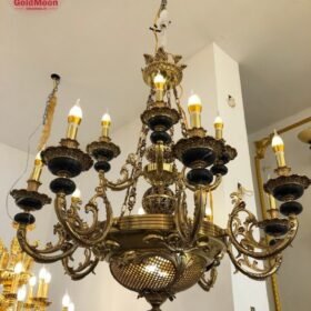 Đèn chùm đồng đá 8248T12 2