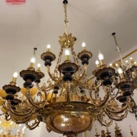 Đèn chùm đồng đá 8248T18 2