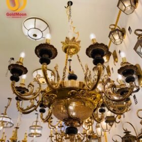 Đèn chùm đồng đá 8048T9 2
