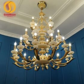 Đèn chùm đồng đá 8250T24 2