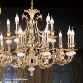 Đèn chùm đồng đá 8254T15 2