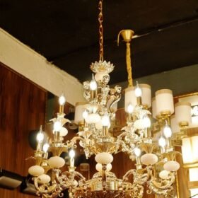 Đèn chùm đồng đá 8258T15 2