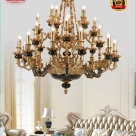 Đèn chùm đồng đá 8271T27 2