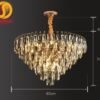 Đèn chùm pha lê phòng khách 8083 8
