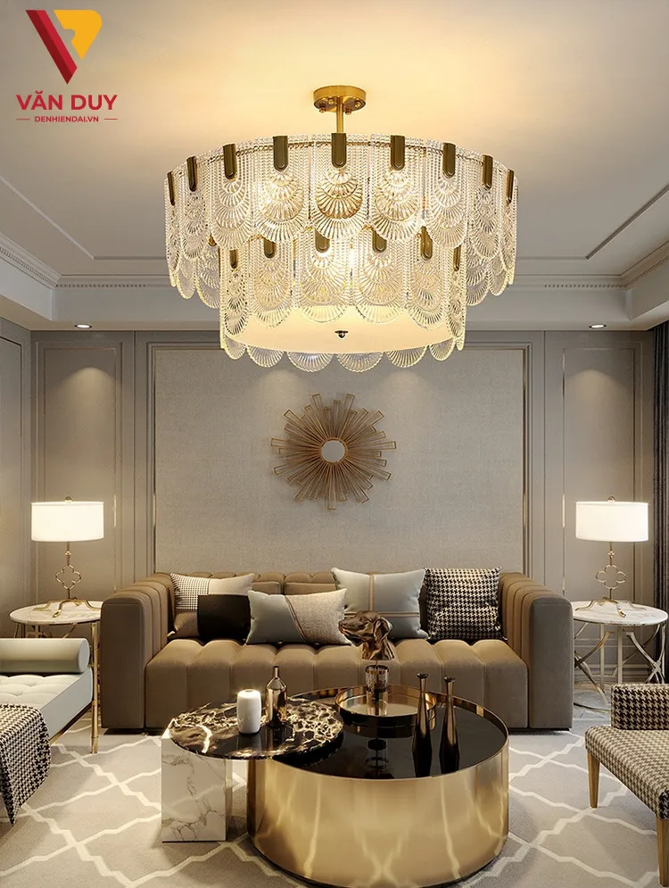 Đ&egrave;n ch&ugrave;m pha l&ecirc; trang tr&iacute; ph&ograve;ng kh&aacute;ch sang trọng 8088