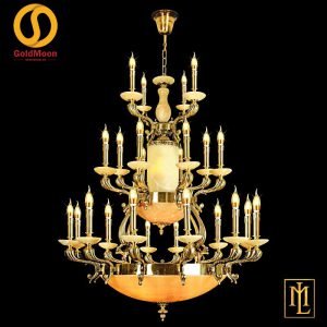 Đèn chùm GoldMoon địa chỉ bán đèn chùm đồng uy tín và chất lượng Den chum van duy dia chi ban den chum dong uy tin va chat luong 1