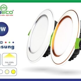 Đèn Led Âm Trần Mặt Cong Đơn Sắc 9W/90 1