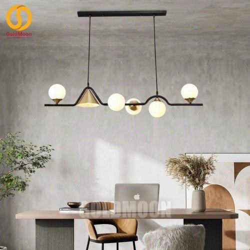 Đ&egrave;n thả trang tr&iacute; b&agrave;n ăn 6 b&oacute;ng, phong c&aacute;ch Bắc &Acirc;u sang trọng GM3417 - GoldMoon