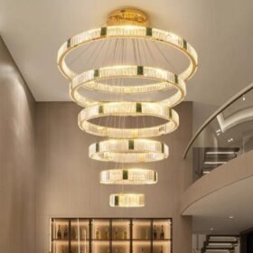 Đèn thả thông tầng pha lê 1