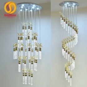 Đèn thả thông tầng pha lê 3924 1