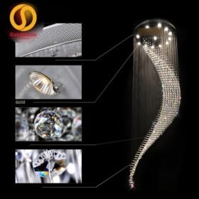 Đèn thả thông tầng pha lê 3980 1