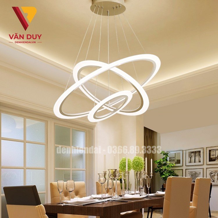 Đ&egrave;n thả  v&ograve;ng led hiện đại vẻ đẹp mới lạ cho ng&ocirc;i nh&agrave; bạn