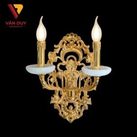 Đèn tường nến đồng đá 24K 4240T2 2