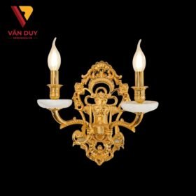 Đèn tường nến đồng đá 24K 4241T2 2