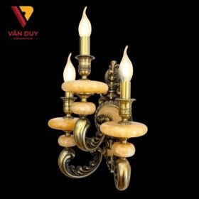 Đèn tường nến đồng đá 4251T3 2
