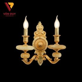 Đèn tường nến đồng đá 24K 4266T2 2