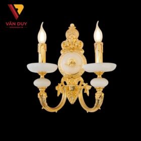Đèn tường nến đồng đá 24K 4287T2 2