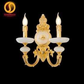 Đèn tường nến đồng đá 24K 4287T2 1