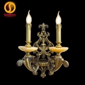 Đèn tường nến đồng đá 4203T2 1