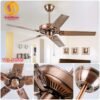 Quạt trần 5 cánh thép 52505 Quat tran den hien dai chung cu tan co dien 202