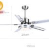 Quạt trần đèn trang trí 52506 5