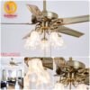 Quạt trần đèn sang trọng 52597 Quat tran den hien dai chung cu tan co dien 328