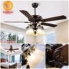 Quạt trần đèn sang trọng 52510 Quat tran den hien dai chung cu tan co dien 361