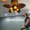 Quạt trần đèn cánh lá trang trí đẹp 52A259 2