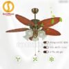 Quạt trần đèn cánh lá trang trí đẹp 48P258 2