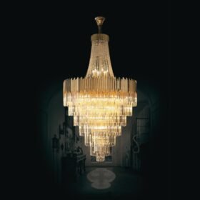 Đèn thả thông tầng pha lê cao cấp GMT88198T - Ø1000 x H1800 Den tha thong tang pha le cao cap gmt88198t 00