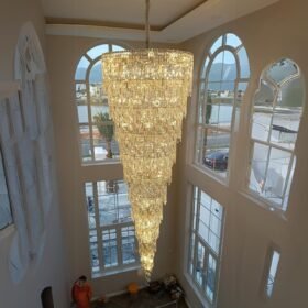 Đèn thả thông tầng pha lê cao cấp GMT2206 Den tha thong tang pha le cao cap gmt2206